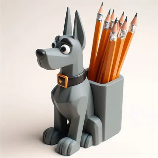 🐶 جامدادی فانتزی طرح سگ – طراحی کارتونی و دوستداشتنی برای میز کار و تحریر — تصویر ۵