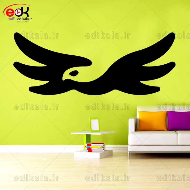 آینه دکوراتیو طرح پرنده شماره 4 در پنج رنگ و ابعاد انتخابی+فایل کورل
