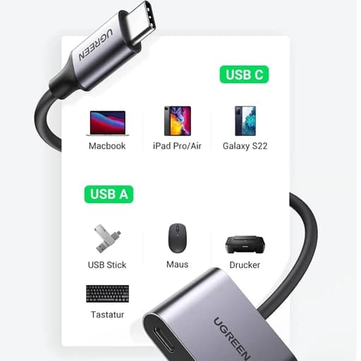 مبدل USB-C به OTG یواسبی C مدل UGREEN — تصویر ۵