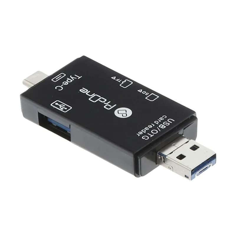 کارت خوان چندکاره پرووان مدل PCO03 با رابط USB-C،Micro-SD،USB،Micro-USB،OTG — تصویر ۴