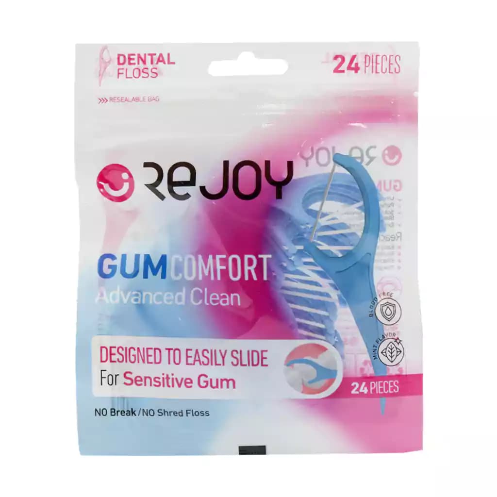 نخ دندان کمانی دسته دار ریجوی مدل Gum Comfort بسته 24 عددی