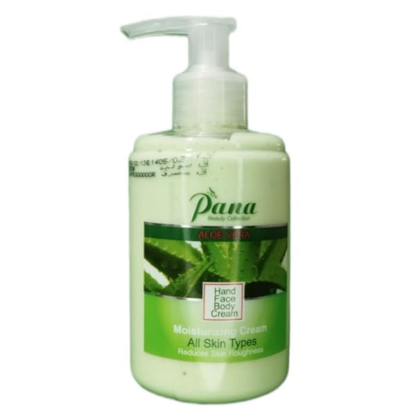 کرم پمپی مرطوب کننده صورت و بدن پانا Pana با رایحه آلوئه ورا حجم 200 میل — تصویر ۴