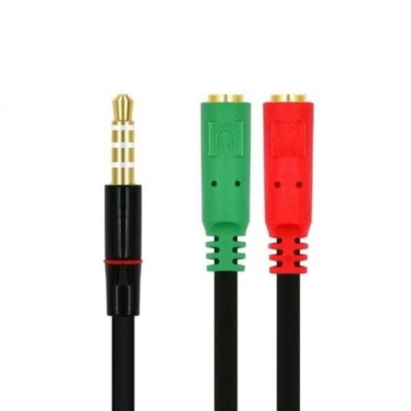 تبدیل تک فیش به میکروفن و هدفون (1 به 2)