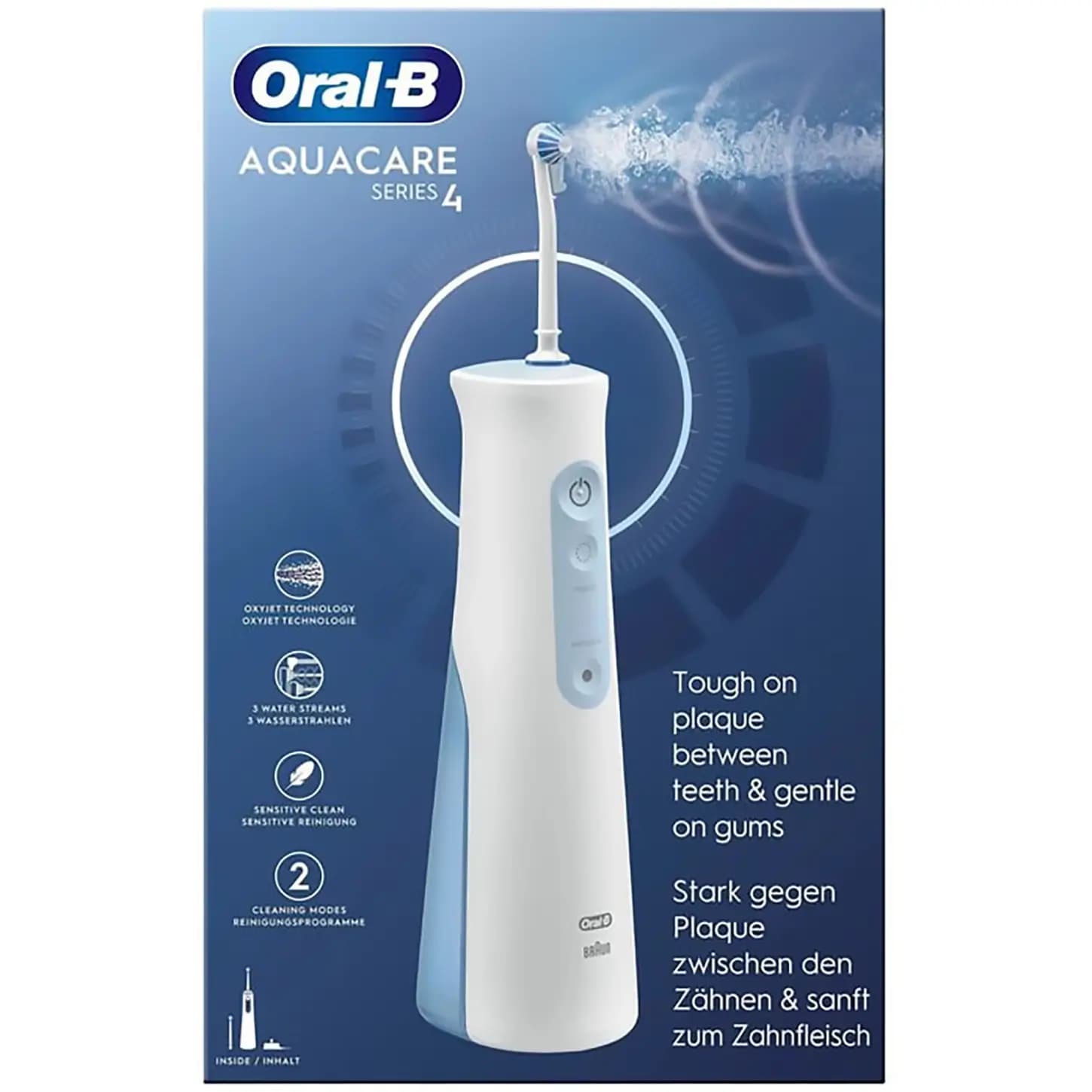 واترفلاسر- واتر جت اورال بی آکواکر 4 | دستگاه نخ دندان آبی Oral-B Aquacare Series 4 — تصویر ۶