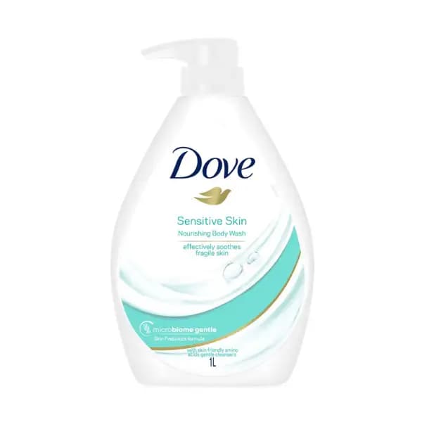 شامپو بدن مغذی داو مخصوص پوست حساس 1 لیتری Dove Nourishing Body Wash for Sensitive Skin Body Wash — تصویر ۳