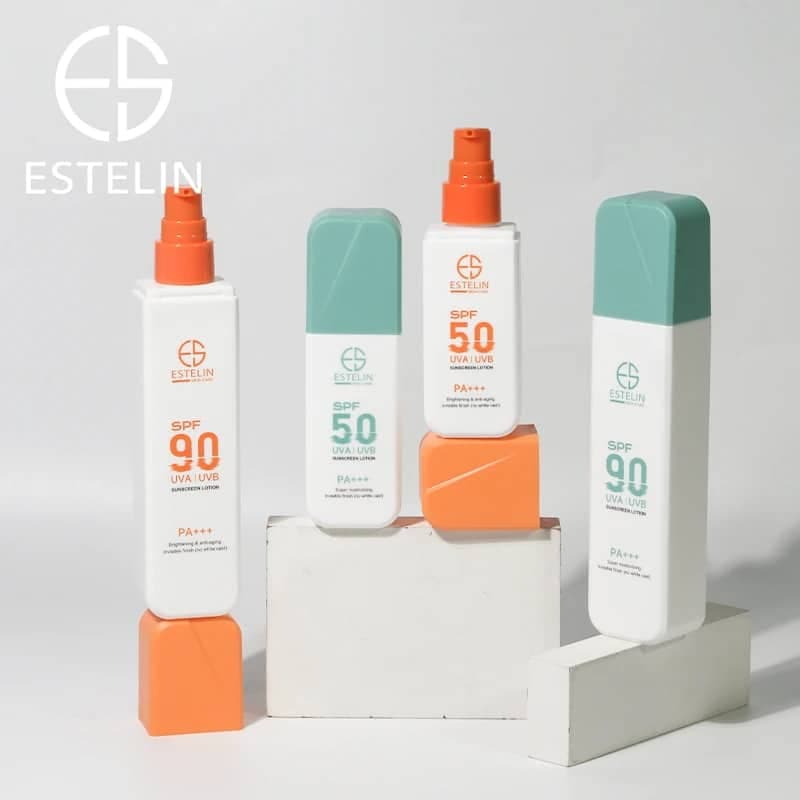 لوسیون ضد آفتاب روشنکننده و ضدپیری استلین 120گرم ESTELIN Brightening & Anti aging Sunscreen Lotion SPF90 — تصویر ۹