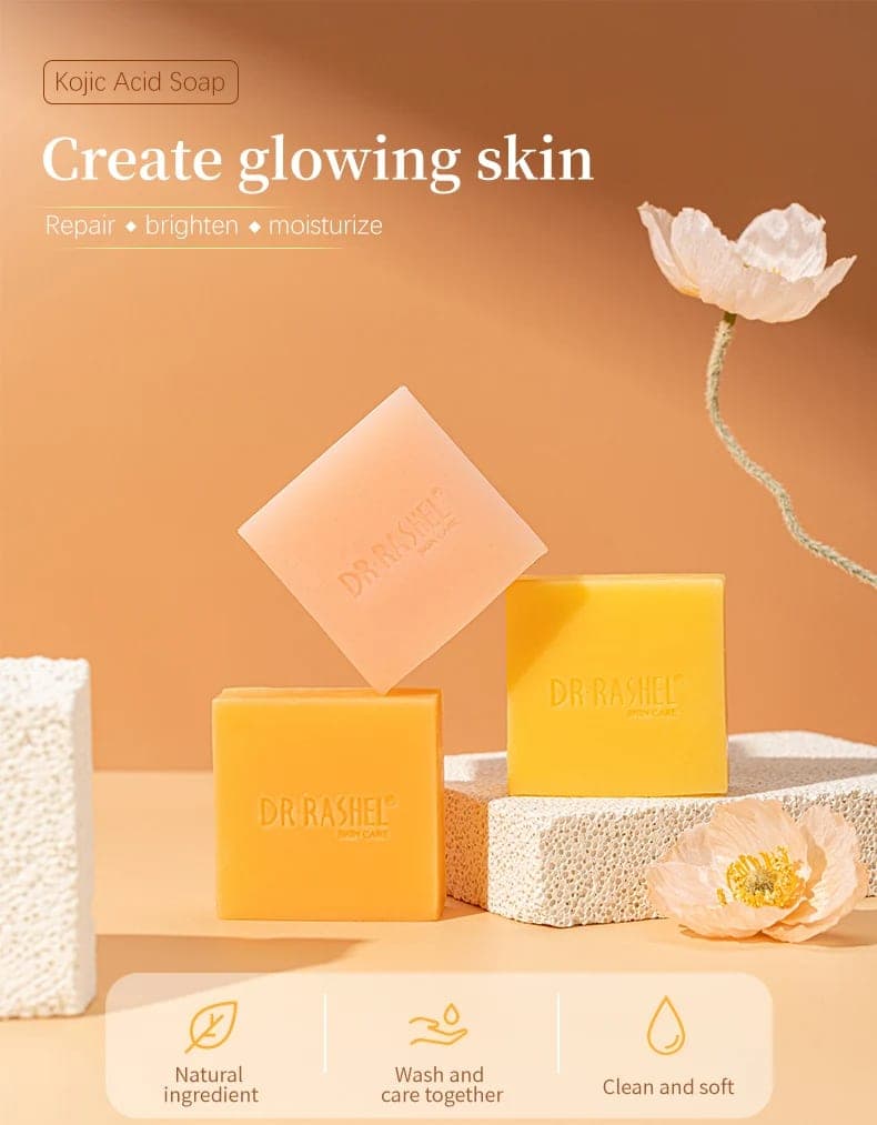 صابون کوجیک اسید و کلاژن دکتر راشل 100گرم DR.RASHEL Kojic Acid & Collagen Soap — تصویر ۱۰