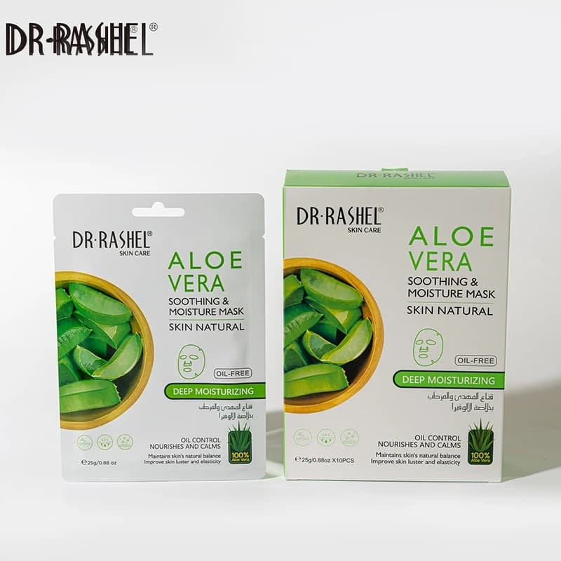 ماسک ورقه ای آلوورا دکتر راشل 25گرم DR.RASHEL Aloe vera Soothing & Moisture Mask