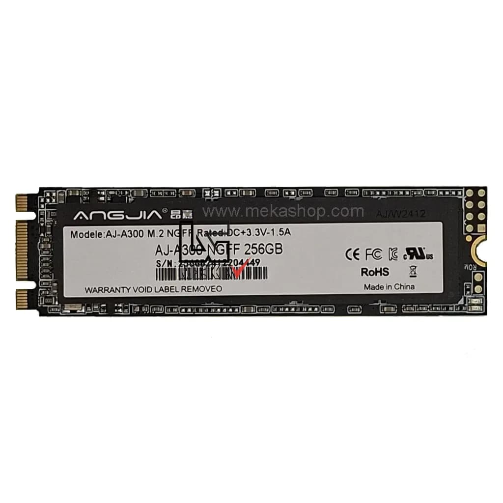 هارد اس اس دی لپ تاپ 256 گیگابایت ANGJIA SSD NVME M.2 2280 NGFF 256GB دو شیار