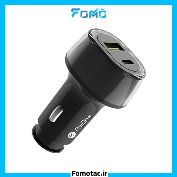 شارژر فندکی 48w دو پورت پرووان(ProOne) مدل PCG31 – همراه کابل شارژ دوسر تایپسی