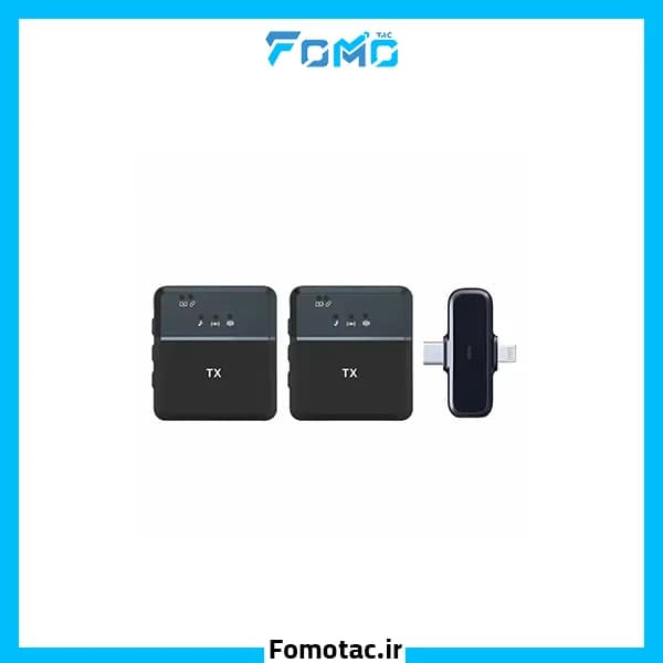 ست میکروفن یقهای 2 کاربره بیسیم اسایکس(SX) مدل sx32 double – دانگل type-c و Lightening — تصویر ۲