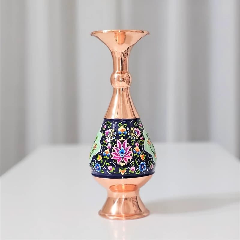 گلدان مسی و پرداز ارتفاع 20 سانتی مجموعه دو عددی — تصویر ۷