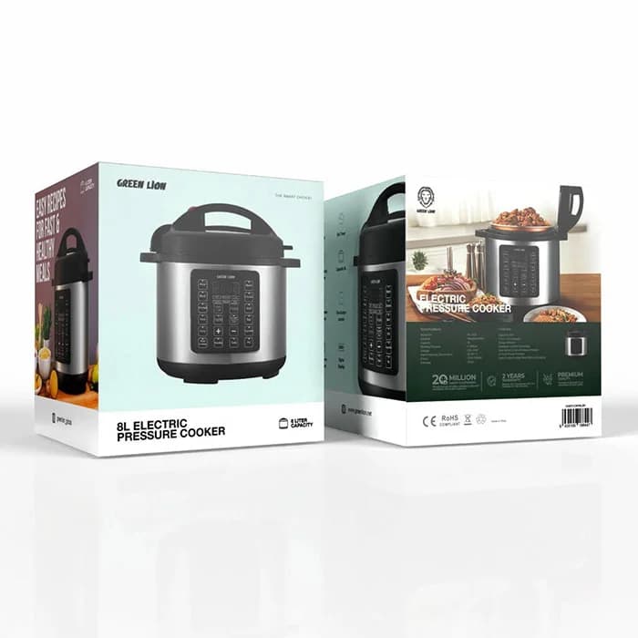 زودپز برقی 6 لیتری گرین لاین مدل Green lion GNEPCOKR6L electric cooker 6L — تصویر ۹