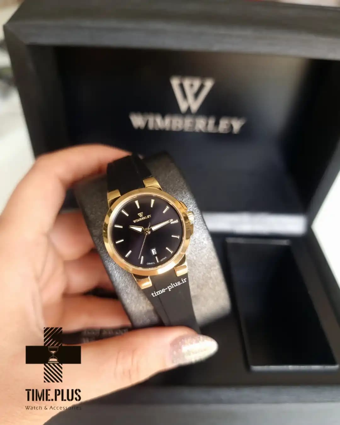 ساعت مچی ویمبرلی زنانه بند رابر سفید قاب طلایی WB-CR461L-M — تصویر ۹