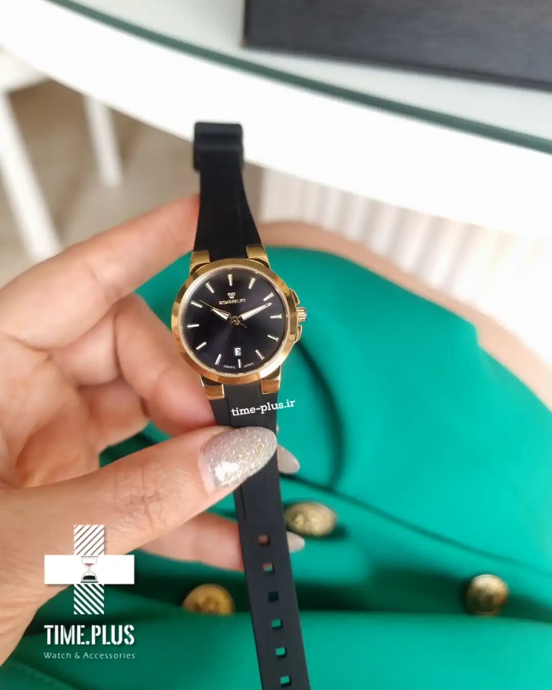 ساعت مچی ویمبرلی زنانه بند رابر سفید قاب طلایی WB-CR461L-M — تصویر ۱۱