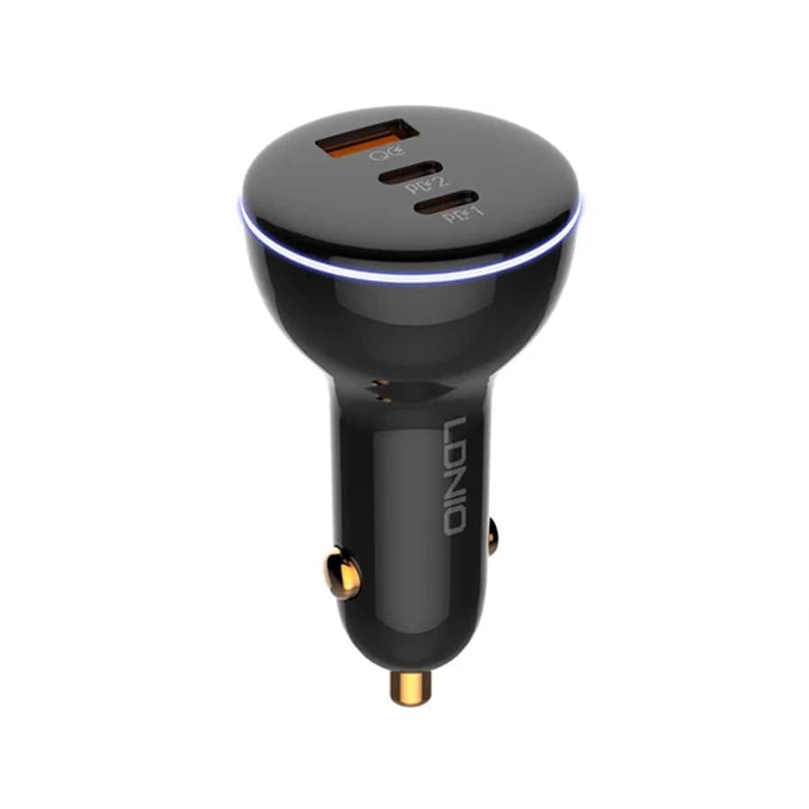 شارژر فندکی سوپر فست شارژ c102 ال دی نیو Ldnio C102 car charger C to C cable 160W — تصویر ۱۱