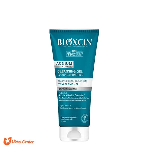 ژل تیوپی شستشوی صورت بیوکسین مدل Acnium حجم 200 میل — تصویر ۲