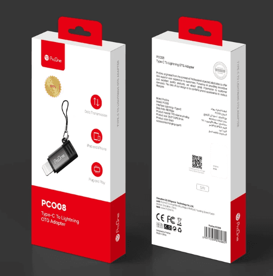 مبدل USB-C به لایتنینگ پرووان مدل PCO08 — تصویر ۳
