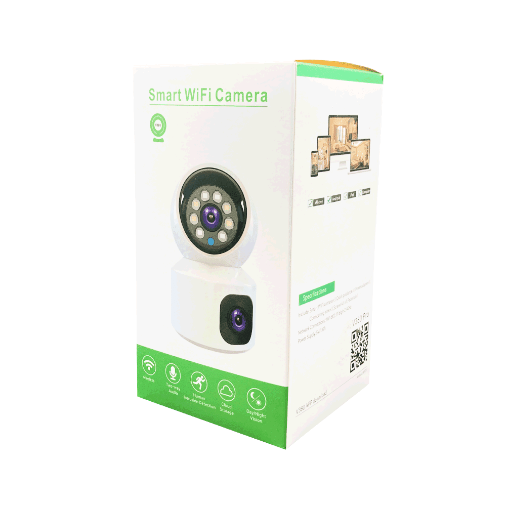 دوربین هوشمند دولنز چرخشی سیم کارت خور V380 مدل SQ001-4G — تصویر ۱۲