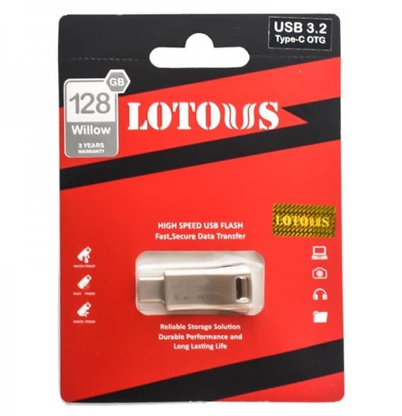 فلش OTG Type-C لوتوس (LOTOUS) مدل 128GB Willow USB3.2