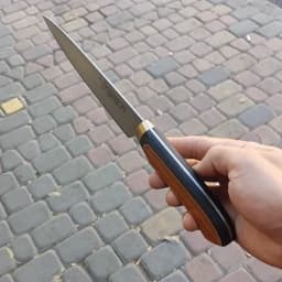 ست 3 تایی آشپزخانه سفارشی اصل ضدزنگ زنجان همراه با جعبه چوبی مخصوص چاقوی اصل زنجان دکترچاقو چاقوی آشپزخانه ضدزنگ زنجان — تصویر ۷
