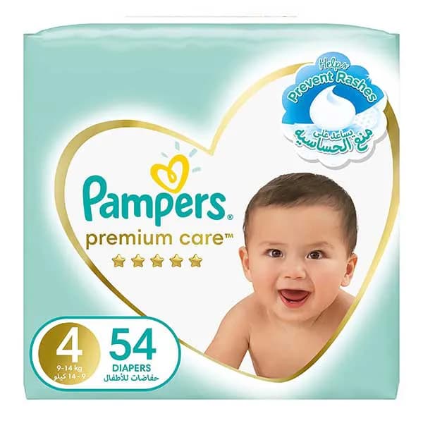 پوشک پمپرز سفید سایز 4 تعداد 54 عددی
