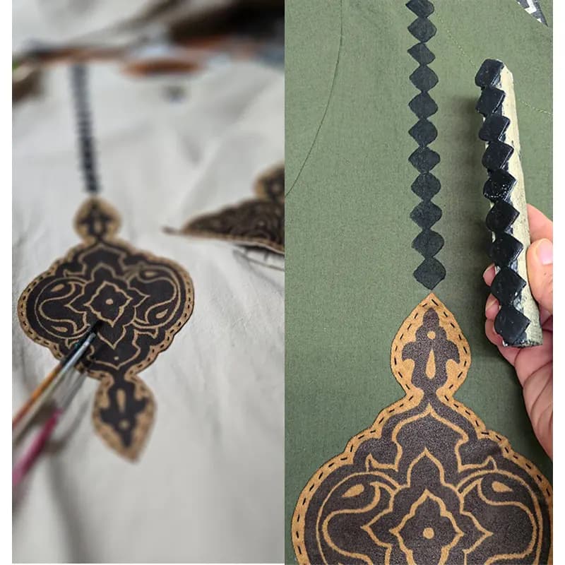 شومیز لینن زنانه طرح ماهور کد 23452 — تصویر ۹