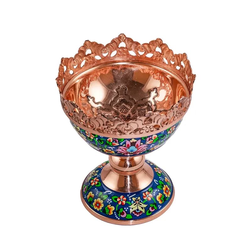آجیل خوری پایه دار مس و پرداز کد 376 — تصویر ۱۱