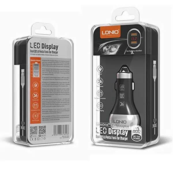 شارژر فندکی الدینیو مدل C2 به همراه کابل تبدیل microUSB — تصویر ۱۰