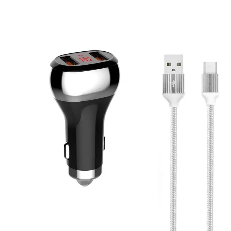 شارژر فندکی الدینیو مدل C2 به همراه کابل تبدیل microUSB — تصویر ۷