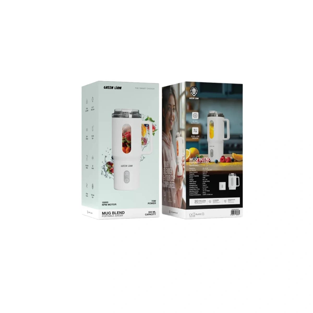 مخلوطکن شارژی و ماگ Mug Blend گرین لاین — تصویر ۷