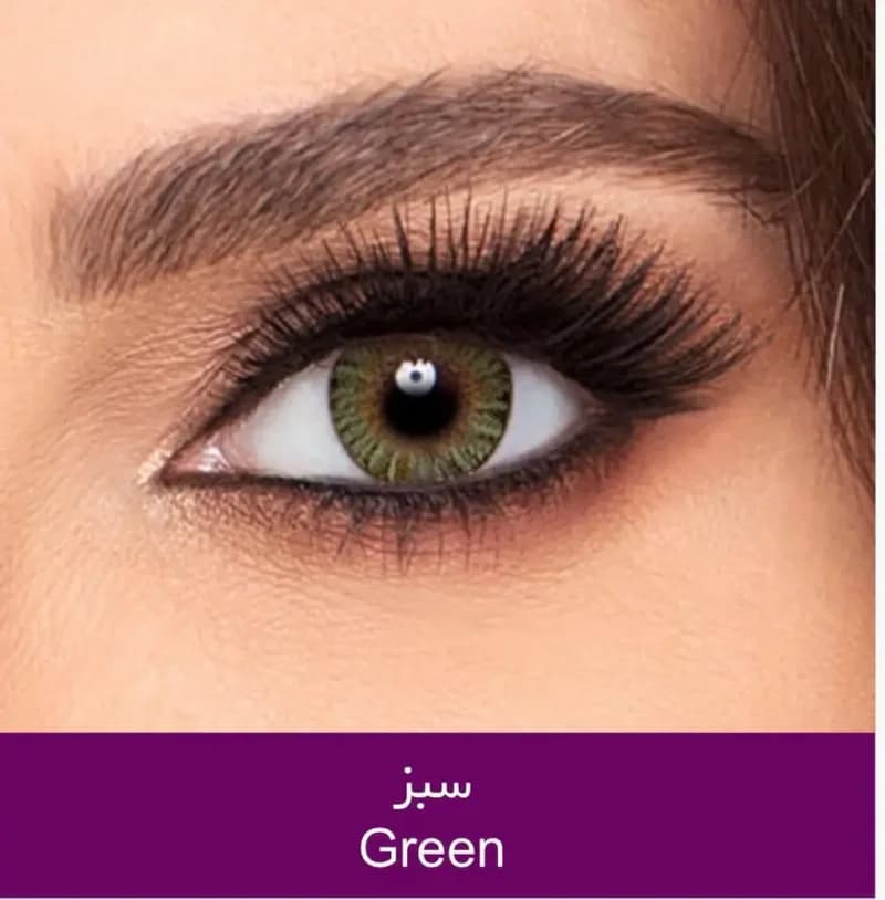 لنز رنگی روزانه سبز برند FRESHLOOK — تصویر ۳