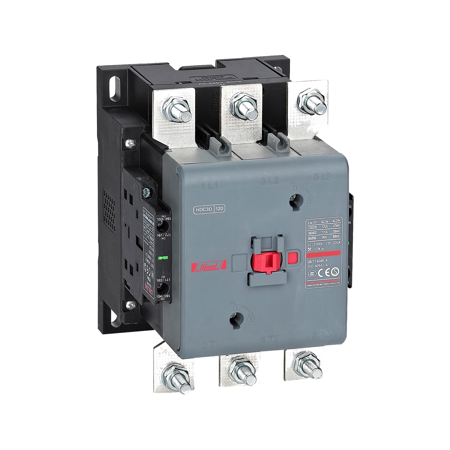 کنتاکتور 630 آمپر با بوبین 100 الی 250 ولت AC/DC هیمل HDC3630KUE7