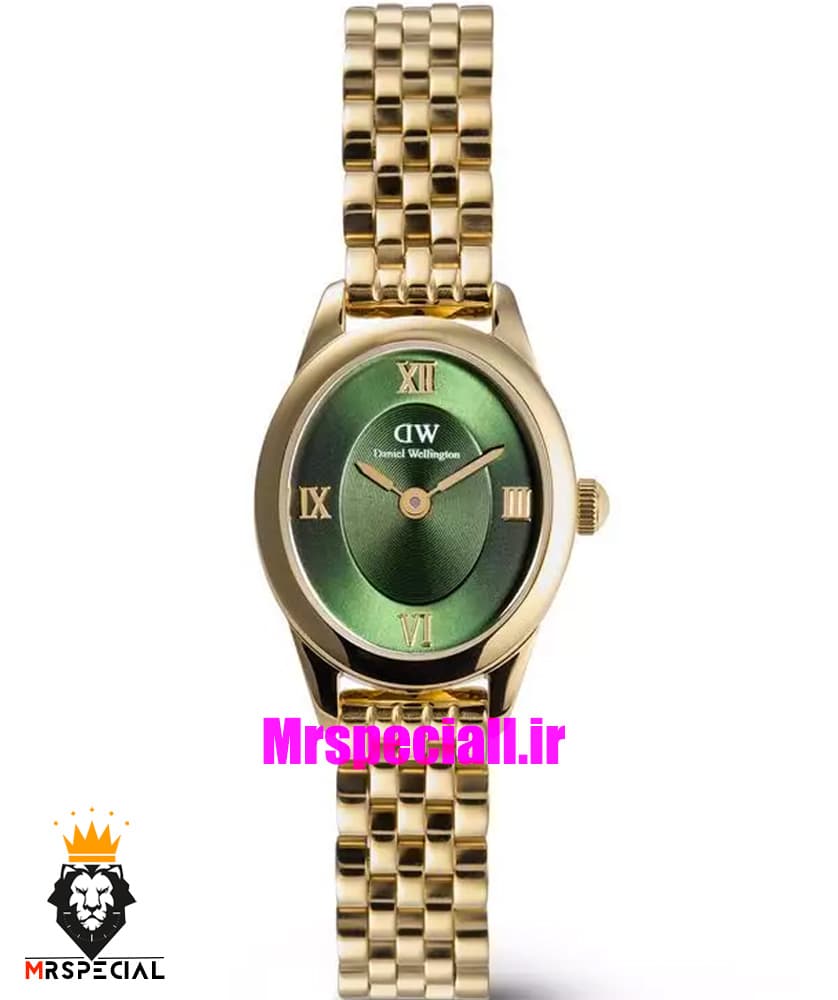 ساعت زنانه دنیل ولینگتون مینی طلایی صفحه بیضی سبز 021557 Daniel Wellington Ophelia — تصویر ۲
