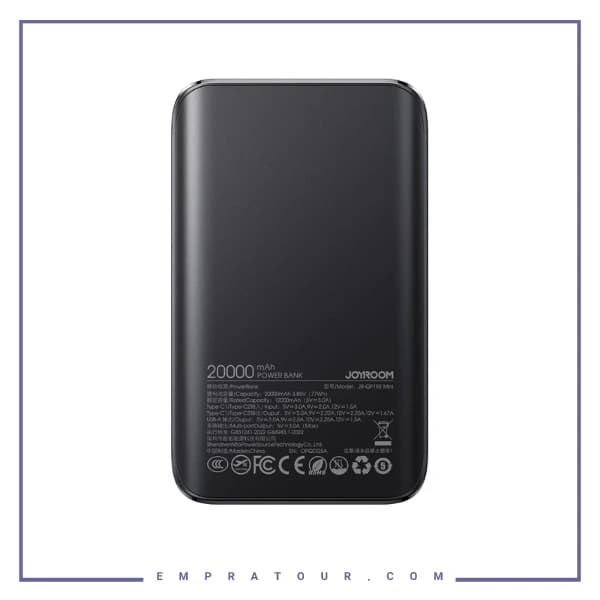پاوربانک 22.5 وات 20000 جویروم JR-QP192 MINI — تصویر ۶