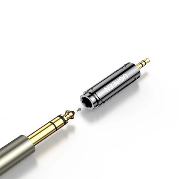 تبدیل جک 3.5 میلی متری(نری) به جک 6.35 میلیمتری(مادگی) یوگرین مدل AV168 کد 60711