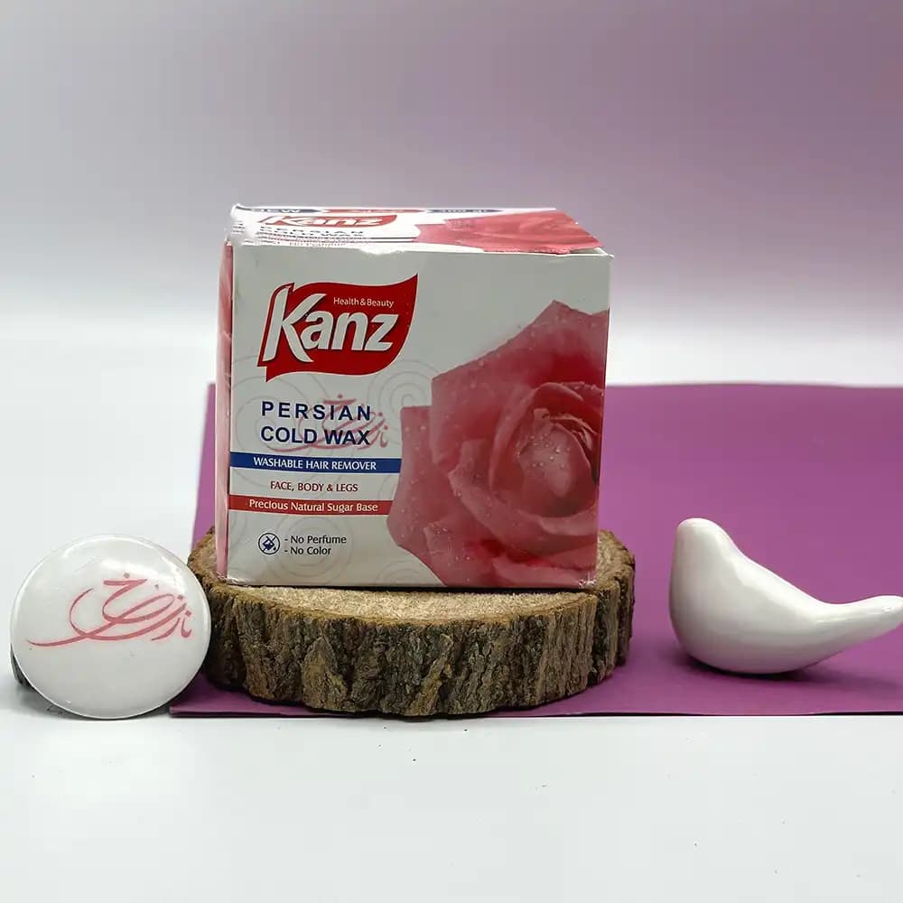 موم سرد کنز Kanz گل محمدی مخصوص اپیلاسیون وزن 300 گرم