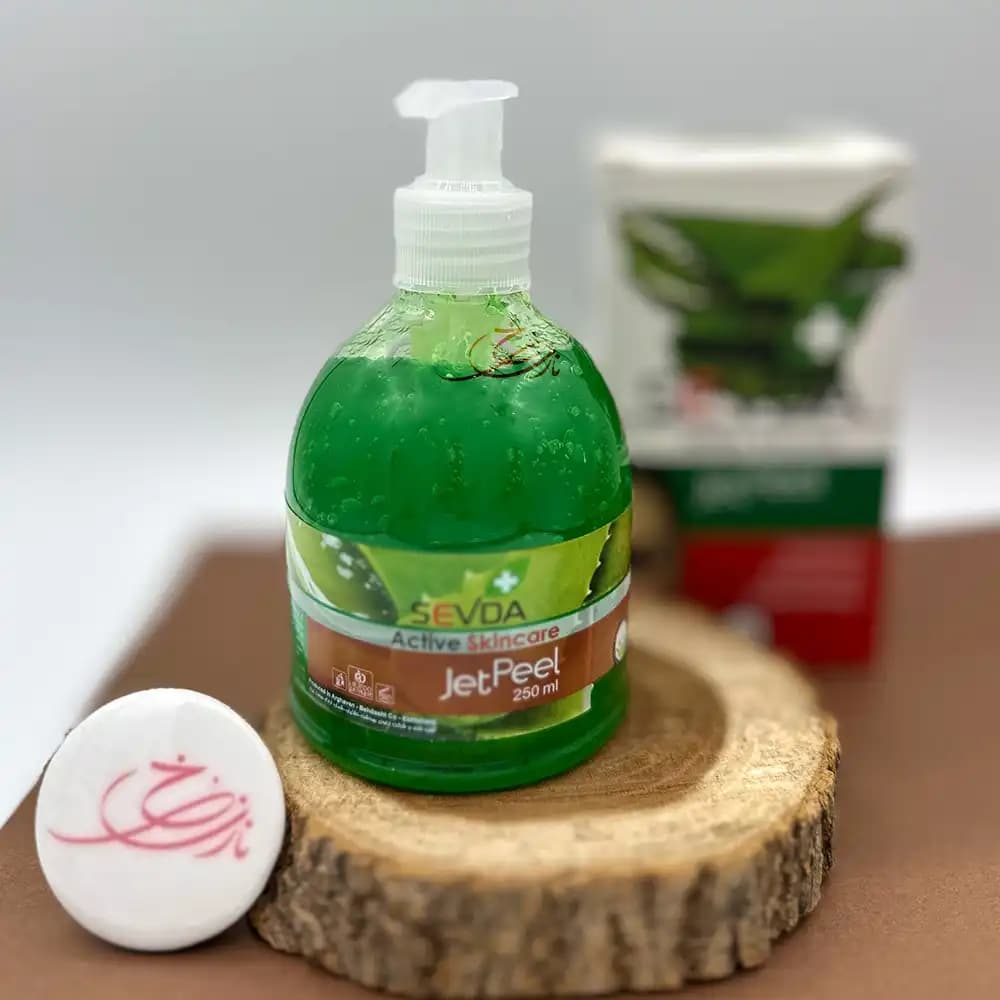 ژل لایه بردار پوست سودا SEVDA مدل آلوئه ورا Jet Peel حجم 250 میلی لیتر