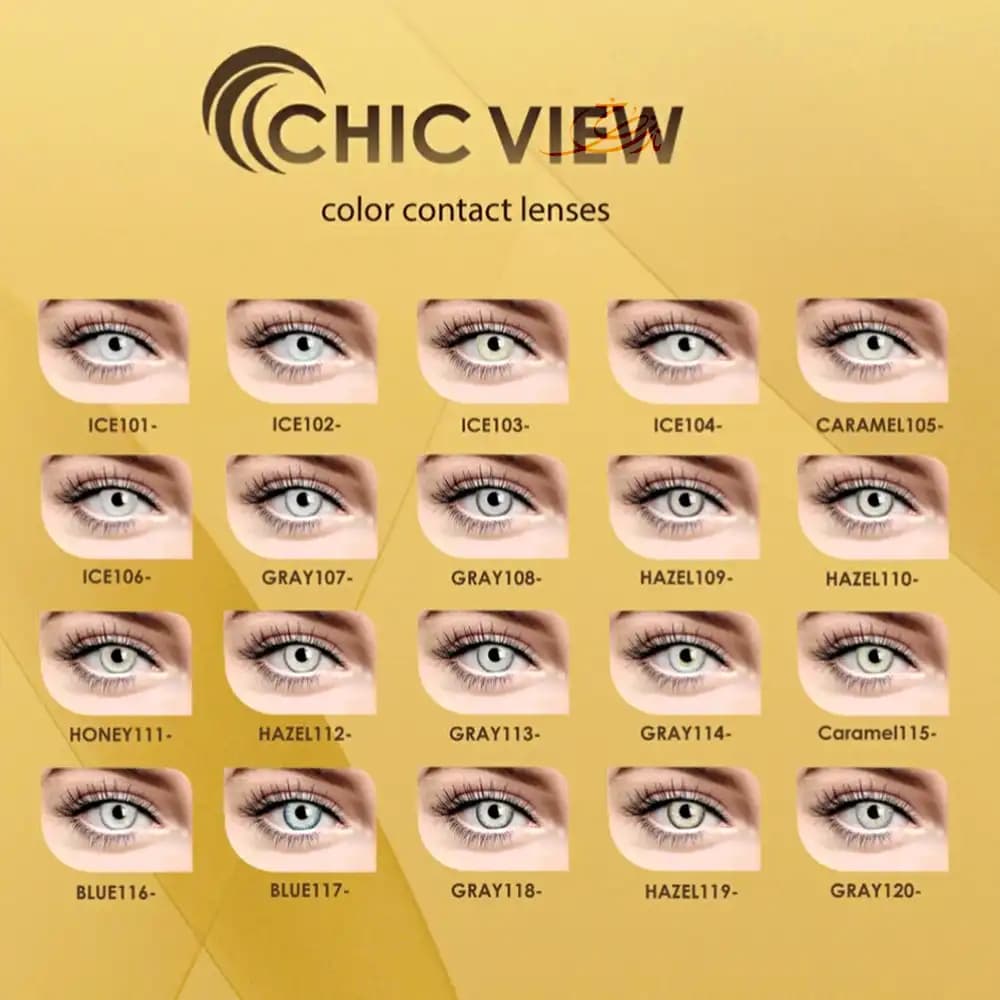 لنز رنگی چشمی چیک ویو CHIC VIEW مدل عسلی AR-HONEY-111 — تصویر ۳