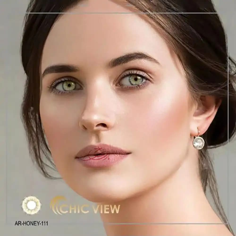 لنز رنگی چشمی چیک ویو CHIC VIEW مدل عسلی AR-HONEY-111 — تصویر ۲
