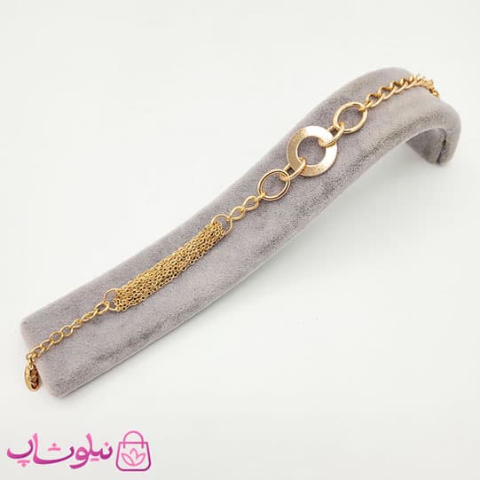 دستبند دخترانه ژوپینگ با زنجیر ترکیبی کد 1690 — تصویر ۵