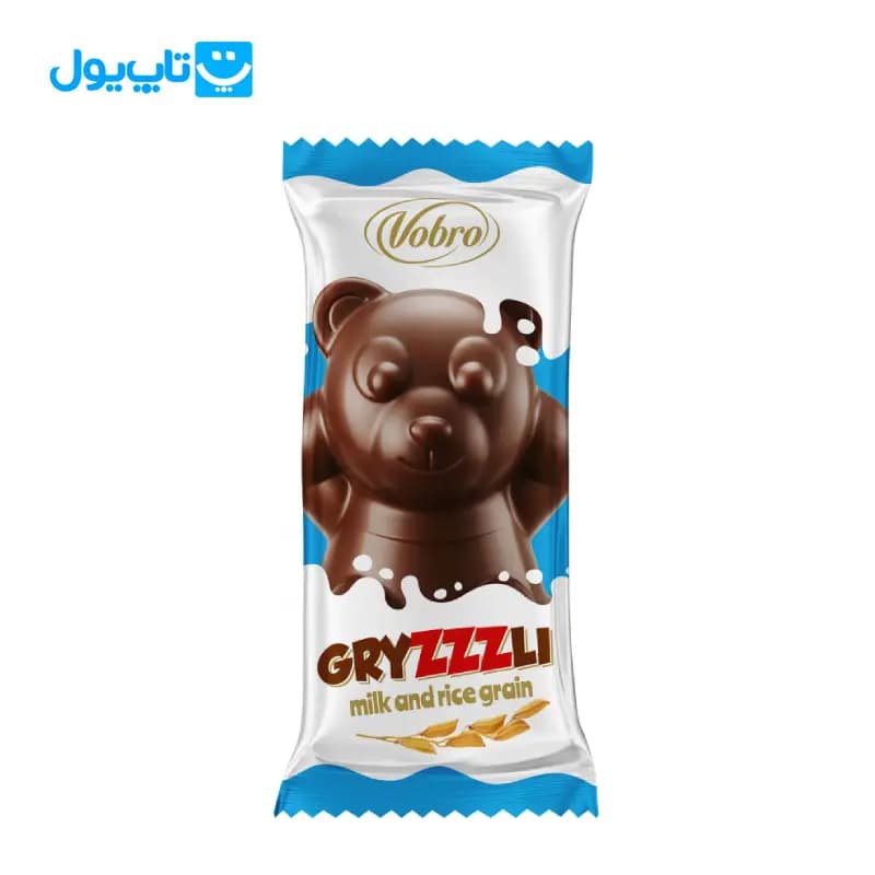 شکلات شیری وبرو Vobro طرح گریزلی Gryzzzli مدل خرس عروسکی — تصویر ۶