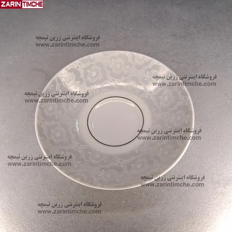 نعلبکی زیر استکانی چینی زرین مدل هدیه پلاتین — تصویر ۶