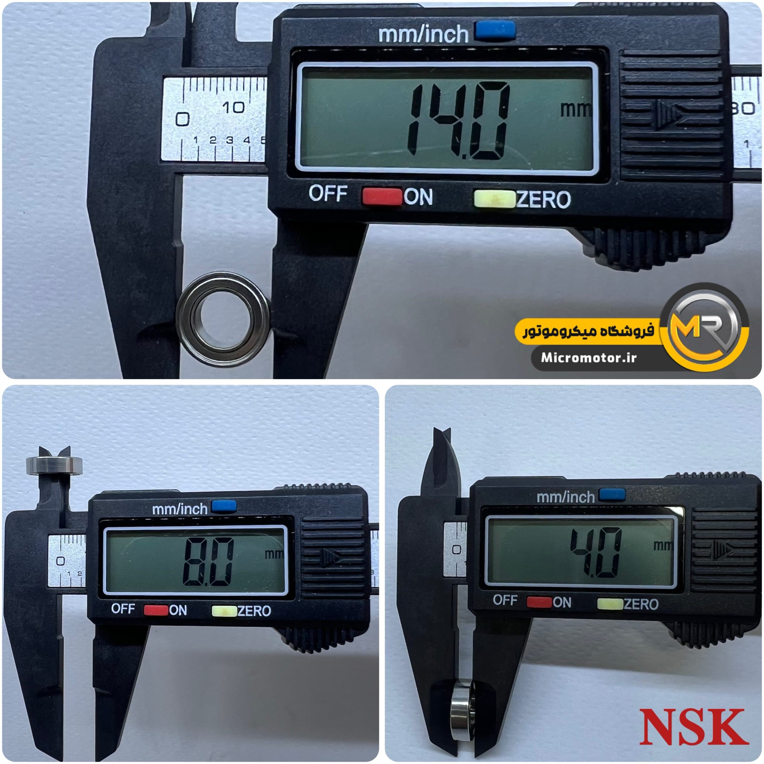 بلبرینگ میکروموتور nsk اورجینال 4*14*8(سوهان برقی) — تصویر ۱۲