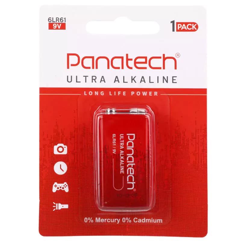 باتری کتابی Panatech Ultra Alkaline 6LR6I 9V — تصویر ۴