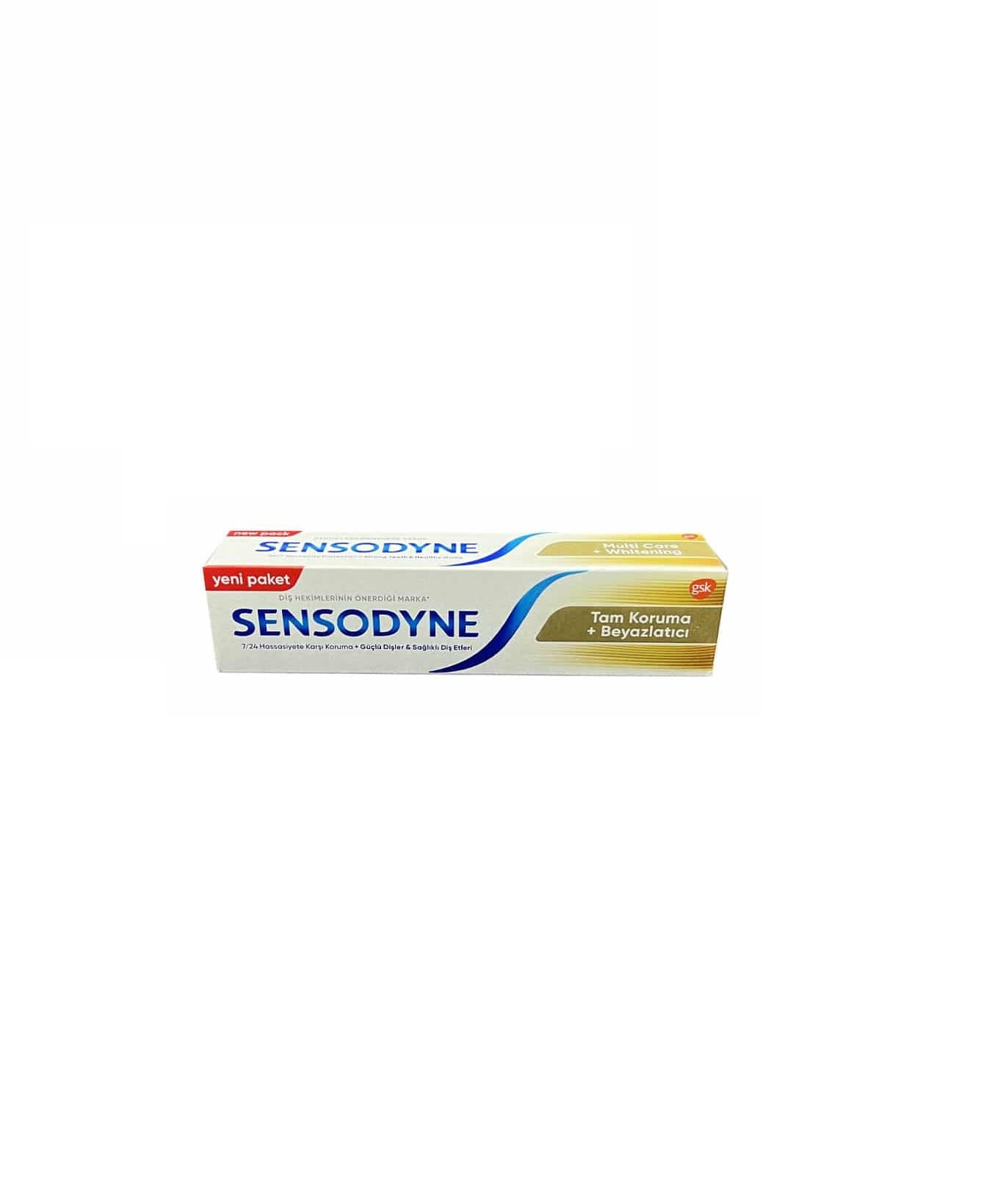 خمیر دندان سنسوداین SENSODYNE مدل TAM KORUMA + BEYAZLATICI حجم 75 میل — تصویر ۲