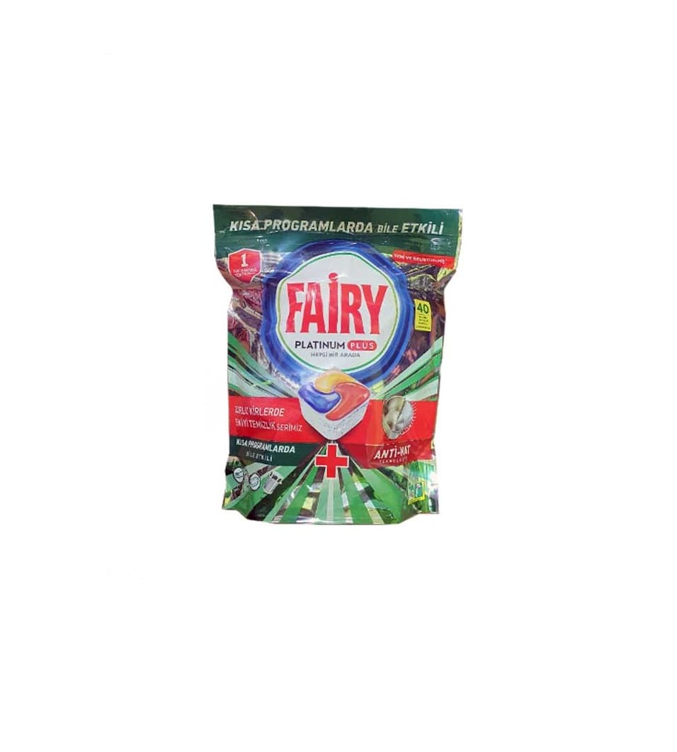 قرص ماشین ظرفشویی فیری پلاتینیوم پلاس FAIRY PLATINUM PLUS بسته 40 تایی