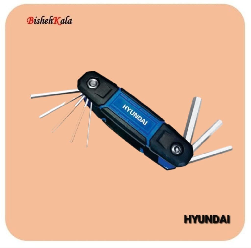 آچار آلن چاقویی ستاره ای HYUNDAI هیوندای مدل HC708P کد(3)
