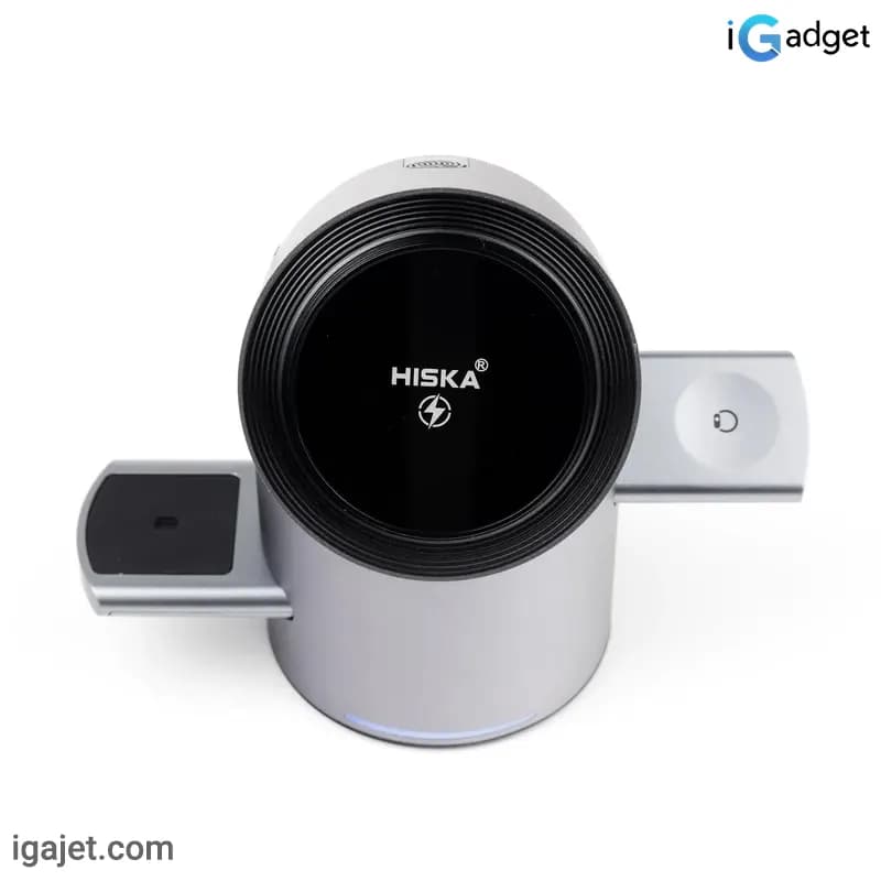 شارژر بی سیم سه کاره ۱۵ وات هیسکا مدل HR-16 — تصویر ۷