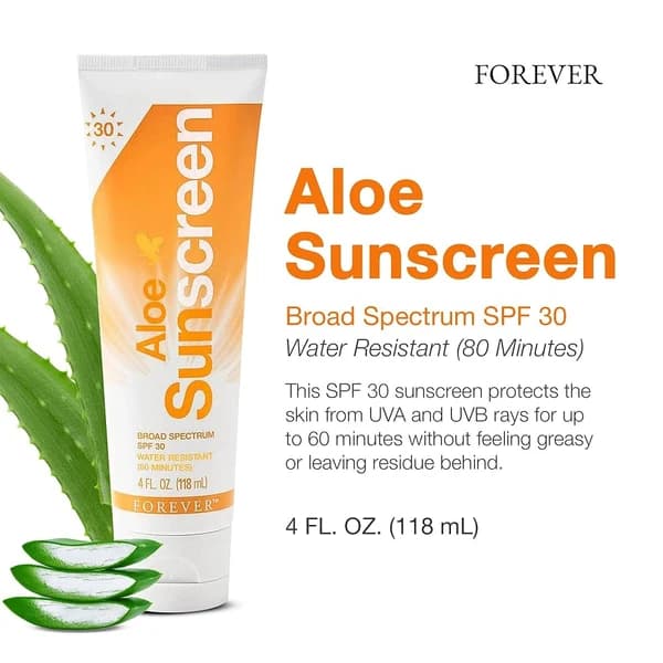 ضدآفتاب آلوئه ورا فوراور Aloe Sunscreen Forever SPF30 محافظت هوشمند، آبرسانی عمیق و شادابی ماندگار پوست — تصویر ۳